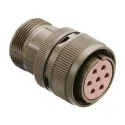 JAE Copper Alloy Straight 9 Way Cable MIL Spec Circular Connector Male Black, Female Contacts, Shell Size 20 N/MS3106B20-18S