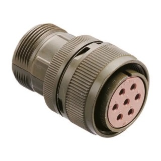 JAE Copper Alloy Straight 9 Way Cable MIL Spec Circular Connector Male Black, Female Contacts, Shell Size 20 N/MS3106B20-18S