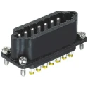 HARTING Heavy Duty Power Connector Insert Female, 10A Current Rating, 14 Contacts, 50V Panel Mount STAF Series 09700142614