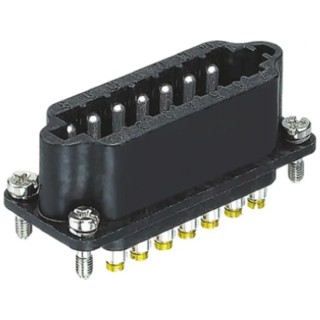 HARTING Heavy Duty Power Connector Insert Female, 10A Current Rating, 14 Contacts, 50V Panel Mount STAF Series 09700142614