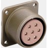 JAE Copper Alloy Straight 10 Way Box Mount MIL Spec Circular Connector Female Contacts Black Shell Size 18 N/MS3102A18-1S