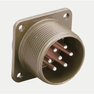 JAE MIL Spec Circular Connector Copper Alloy Straight 17 Way Box Mount, Female Black Shell, Male Contacts N/MS3102A20-29P