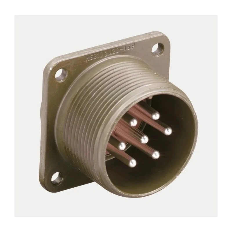 JAE MIL Spec Circular Connector Copper Alloy Straight 17 Way Box Mount, Female Black Shell, Male Contacts N/MS3102A20-29P