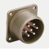 JAE MIL Spec Circular Connector Copper Alloy Straight 17 Way Box Mount, Female Black Shell, Male Contacts N/MS3102A20-29P