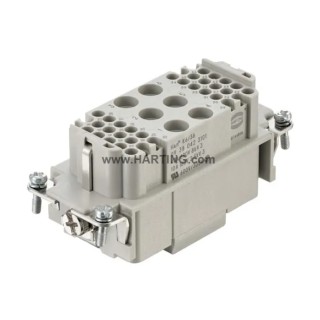 HARTING Heavy Duty Power Connector Insert Han K Series Female 40A 43 Contacts 09380423101