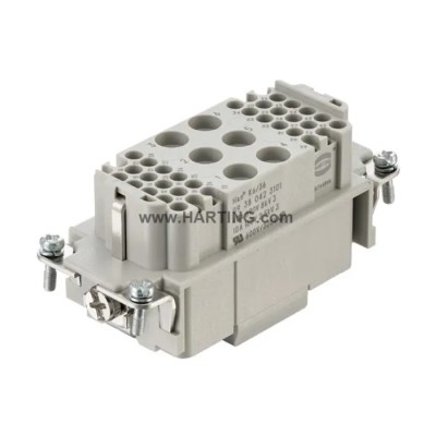 HARTING Heavy Duty Power Connector Insert Han K Series Female 40A 43 Contacts 09380423101