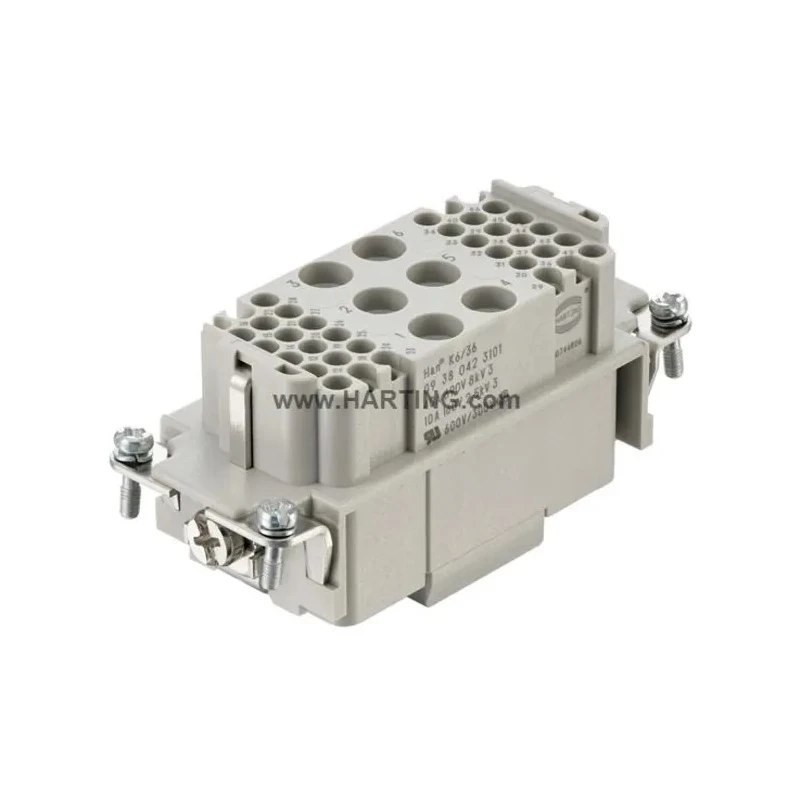 HARTING Heavy Duty Power Connector Insert Han K Series Female 40A 43 Contacts 09380423101