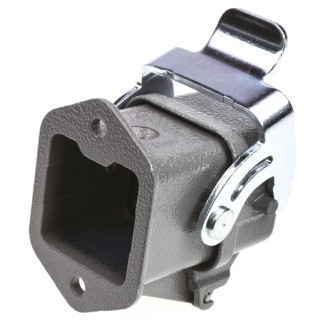 HARTING Heavy Duty Power Connector Housing Die Cast Zinc Bulkhead Mount IP44 IP65 IP67 1 Lever 3A 09200030306