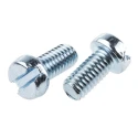 RS PRO Slot Cheese Steel Machine Screw M6 Thread 12 mm Length Passivated Zinc Plated 546-6360