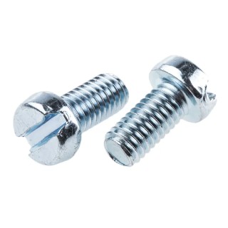 RS PRO Slot Cheese Steel Machine Screw M6 Thread 12 mm Length Passivated Zinc Plated 546-6360