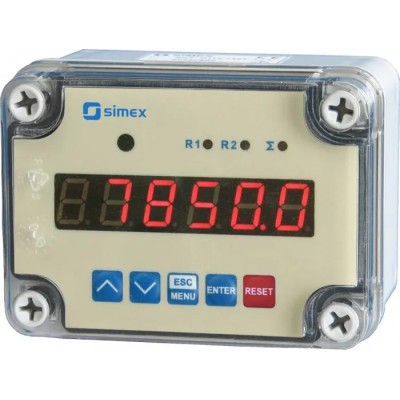 Simex Universal LED Counter 6-Digit 13mm Digit Height IP67 Wall-Mount, Automatic & Manual Reset SLIK-N118 24VDC