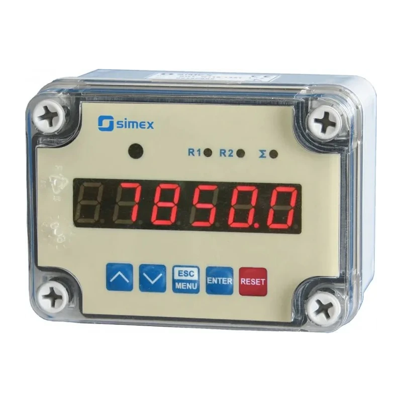 Simex Universal LED Counter 6-Digit 13mm Digit Height IP67 Wall-Mount, Automatic & Manual Reset SLIK-N118 24VDC