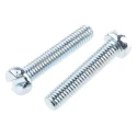 RS PRO Steel Slotted Cheese Head Machine Screw M6 Thread 30 mm Length Bright Zinc Plated 546-6405