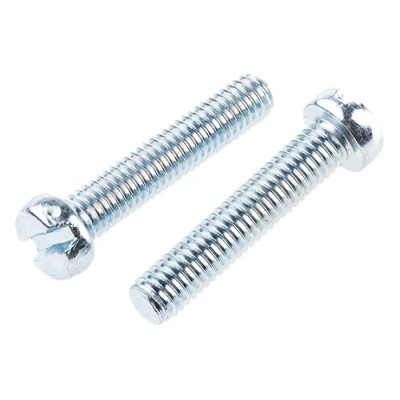 RS PRO Steel Slotted Cheese Head Machine Screw M6 Thread 30 mm Length Bright Zinc Plated 546-6405
