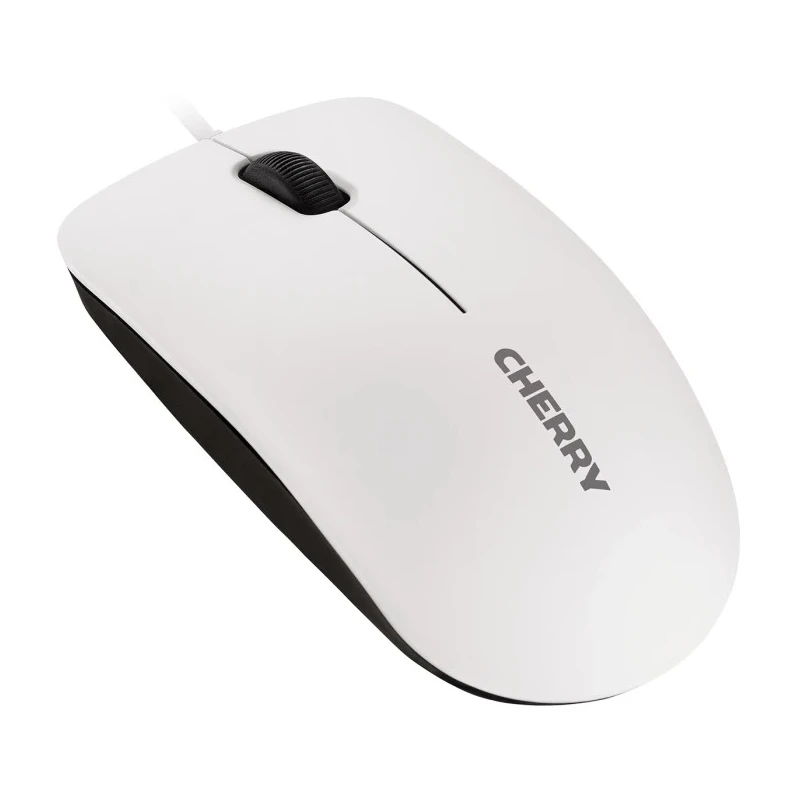 Cherry 3 Button Wired Standard Optical Mouse, USB Connection, Ambidextrous Design, Grey JM-0800-0