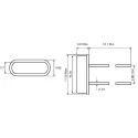 Abracon 11.0592 MHz Crystal ±30 ppm HC-49 Through Hole 2-Pin 3.6 mm x 11.35 mm x 4.65 mm FC4STCBMF11.0592?BAG200