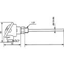 RS PRO Heavy Duty PT100 RTD Sensor 8 mm Diameter, 500 mm Length, 3 Wire, Class B Accuracy, 250 °C Max PT100
