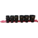 RS PRO 6-Piece 1/2 in Impact Socket Set Chrome Molybdenum Steel Blackened Finish 125-0929