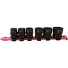 RS PRO 6-Piece 1/2 in Impact Socket Set Chrome Molybdenum Steel Blackened Finish 125-0929