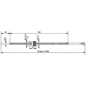 Correge Bayonet Type J Thermocouple Probe 30 mm Length, 5 mm Diameter, Stainless PTC5/2500/J/SCI/2TJ06C03/VERROU/12X14
