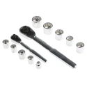 RS PRO 35-Piece 3/8 in Low Profile Socket Set Chrome Vanadium Steel 3/8 in Drive 125-0927