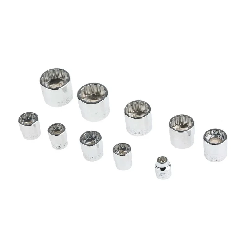 RS PRO 35-Piece 3/8 in Low Profile Socket Set Chrome Vanadium Steel 3/8 in Drive 125-0927