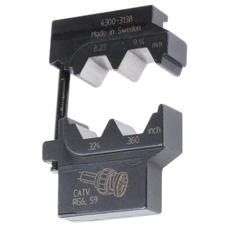 RS PRO Crimp Die Set, Coaxial Type Crimp Die Black 548-3208
