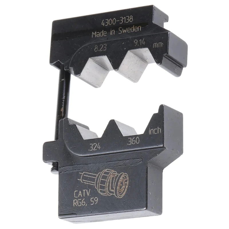 RS PRO Crimp Die Set, Coaxial Type Crimp Die Black 548-3208