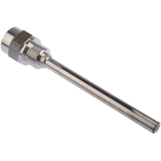 Jumo Thermowell Screw-in Pocket for Thermocouple with 316L Stainless Steel, 6 to 8 mm Probe 909710/10-848-10-150-104-26/000