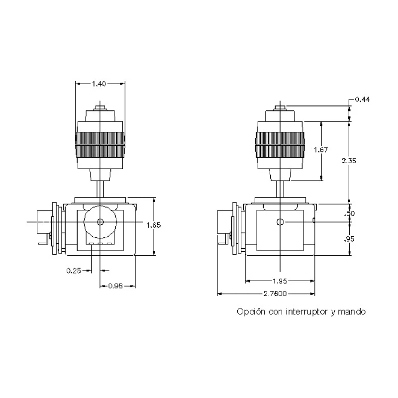 CH Products 3-Axis Potentiometer Joystick Passive S40L091P-50