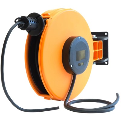 Schill 10 Meter Rubber Jacketed Cable Reel with 0 Sockets, 230V, 32A Current, Auto Rewind, IP40 