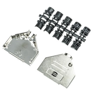 HARTING D-Sub Series Metal Straight D-Sub Backshell 25 Way Strain Relief 09670250348