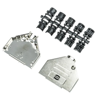 HARTING D-Sub Series Metal Straight D-Sub Backshell 25 Way Strain Relief 09670250348