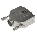 HARTING Metal Straight D-Sub Backshell Connector 15 Contacts IP67 09670150348