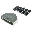 HARTING D-Sub Series Metal Straight D-Sub Backshell 37 Way Strain Relief 09670370348