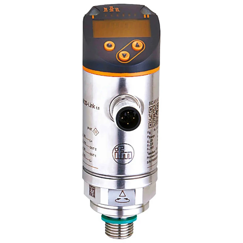 ifm electronic PN Series Pressure Sensor, PNP NO/NC, Analogue Output, -1 bar Minimum Pressure, 10 bar Maximum PN2594