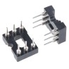 E-TEC 2.54 mm Pitch Vertical 6 Way Through Hole Turned Pin Open Frame DIL Socket, 3A POS-306-S001-95
