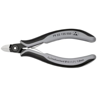 Knipex Electronic ESD Safe Side Cutter Diagonal Cutter 125mm Ball Bearing Steel Jaw 79 22 125 ESD