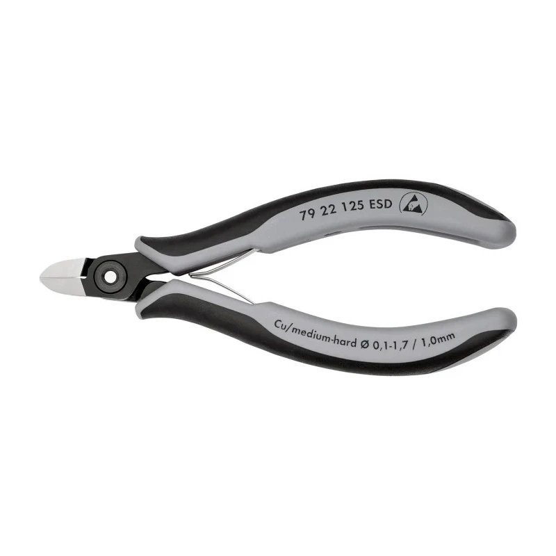 Knipex Electronic ESD Safe Side Cutter Diagonal Cutter 125mm Ball Bearing Steel Jaw 79 22 125 ESD