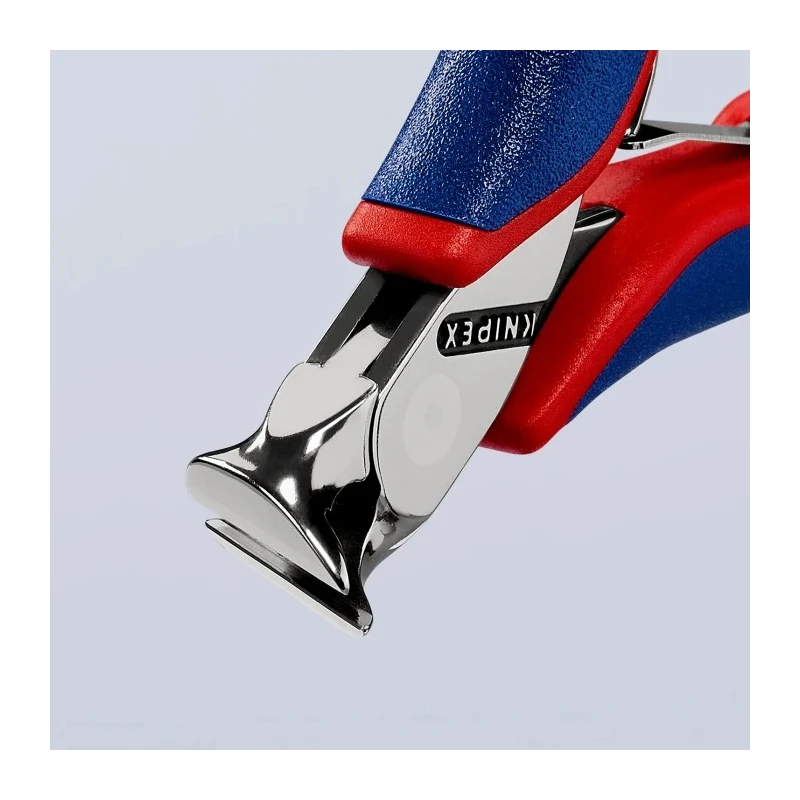 Knipex 120mm Electronic Diagonal Cutter 1 mm Bi-Material Handle Chrome Plated Steel Jaw 62 12 120