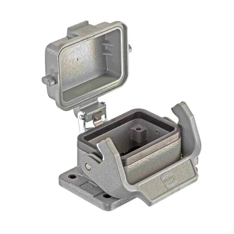 HARTING Han B Range Heavy Duty Power Connector Housing Bulkhead Mount Die Cast Aluminium IP65 1 Lever 09300061306