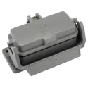 HARTING Han B Range Heavy Duty Power Connector Housing, Die Cast Aluminium Body, IP65 Bulkhead Mount 09300161306