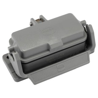 HARTING Han B Range Heavy Duty Power Connector Housing, Die Cast Aluminium Body, IP65 Bulkhead Mount 09300161306