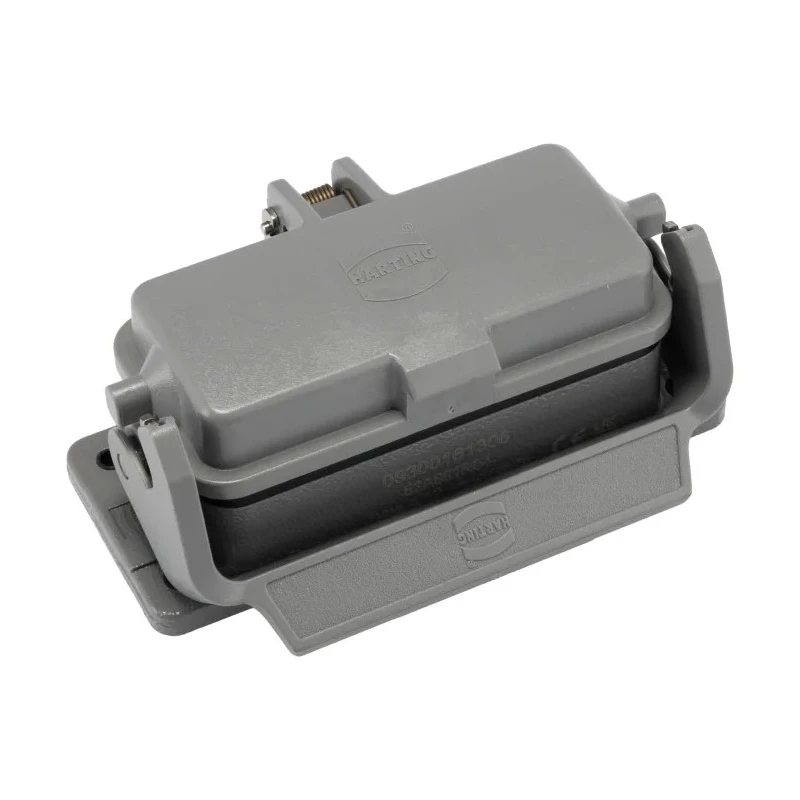 HARTING Han B Range Heavy Duty Power Connector Housing, Die Cast Aluminium Body, IP65 Bulkhead Mount 09300161306