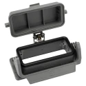 HARTING Han B Range Heavy Duty Power Connector Housing, Die Cast Aluminium Body, IP65 Bulkhead Mount 09300161306