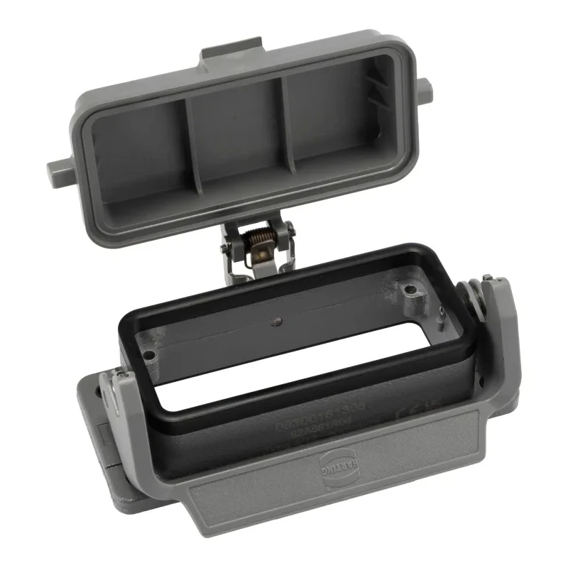 HARTING Han B Range Heavy Duty Power Connector Housing, Die Cast Aluminium Body, IP65 Bulkhead Mount 09300161306