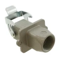HARTING Han A Range Heavy Duty Power Connector Housing 1 Lever, Die Cast Zinc, IP67/IP44, Panel Mount 19200031120
