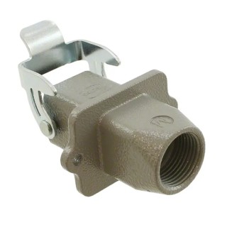 HARTING Han A Range Heavy Duty Power Connector Housing 1 Lever, Die Cast Zinc, IP67/IP44, Panel Mount 19200031120