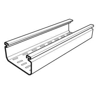 Cablofil International Polyvinyl Chloride PCT Medium Duty Perforated Cable Tray 3 m x 75 mm x 50 mm 6377 01