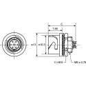 Hirose Circular Connector Miniature Panel Mount Socket Female, 3 Contacts, 125V, 5A, IP67 IP68, LF Series LF07WBR-3S